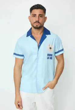 Chemise à manches courtes imprimée