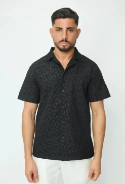 Chemise à manches courtes unie