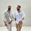 Chemise à manches courtes unie à multiples poches