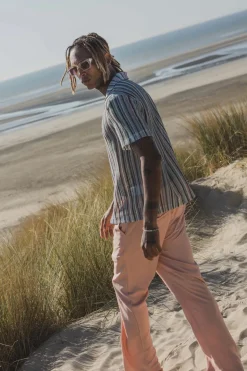 Chemise à manches courtes à rayures