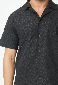 Chemise à manches courtes unie