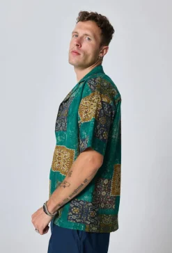 Chemise à manches courtes à motif intégral
