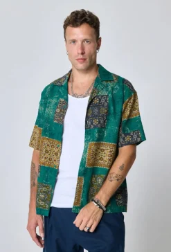 Chemise à manches courtes à motif intégral