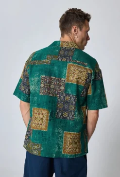 Chemise à manches courtes à motif intégral