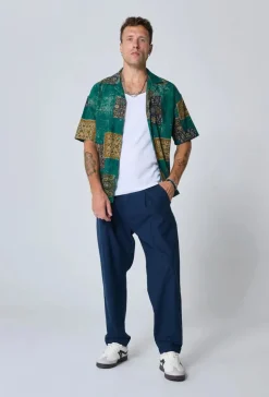Chemise à manches courtes à motif intégral