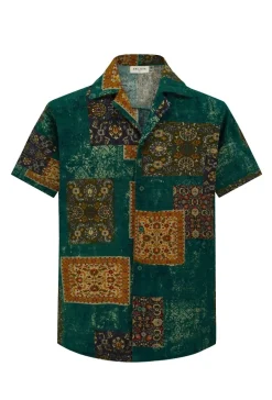 Chemise à manches courtes à motif intégral