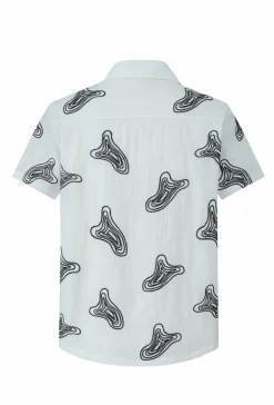 Chemise à manches courtes avec un motif de formes abstraites éparpillé