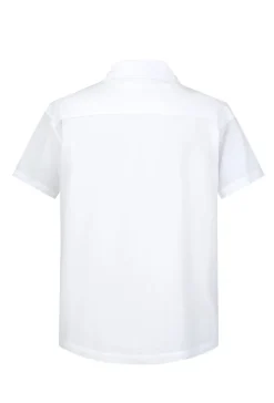 Chemise à manches courtes unie à multiples poches