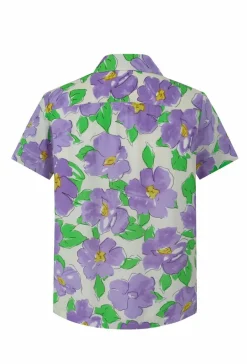 Chemise à manches courtes avec un motif floral