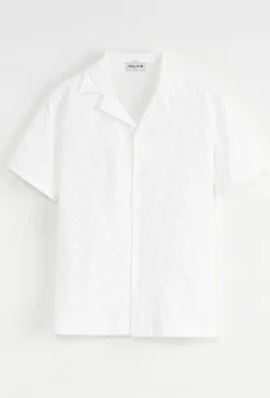 Chemise à manches courtes unie
