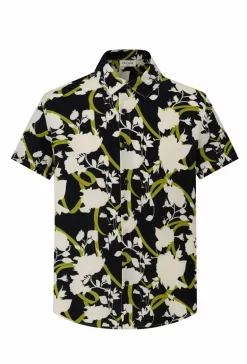 Chemise à manches courtes avec un motif floral abstrait