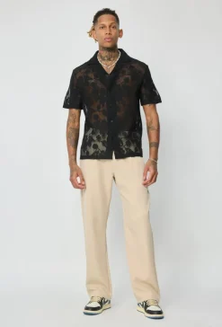 Chemise à motif fleuri