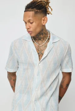 Chemise à motif losange
