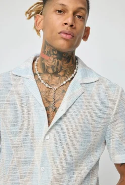 Chemise à motif losange