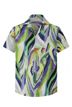Chemise à motifs abstraits