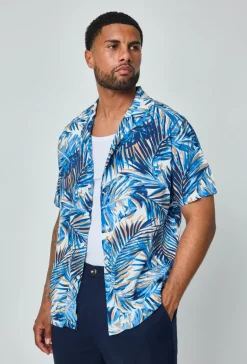 Chemise à motifs feuilles
