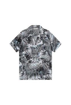 Chemise à motifs feuilles