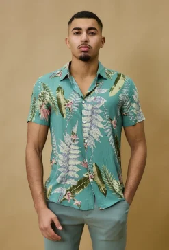 Chemise à motifs fleuri