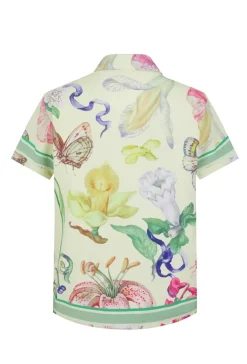 Chemise à motifs florals et faune