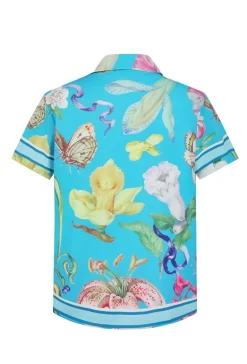 Chemise à motifs florals et faune