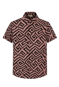 Chemise à motifs géométriques contemporains
