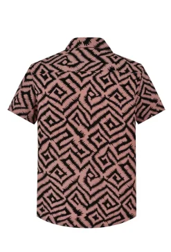 Chemise à motifs géométriques contemporains