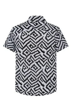 Chemise à motifs géométriques contemporains