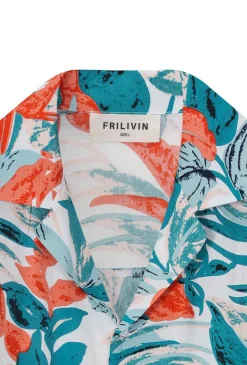 Chemise à motifs tropicals
