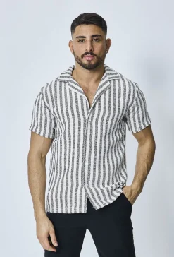 Chemise à rayure décontractée crochet