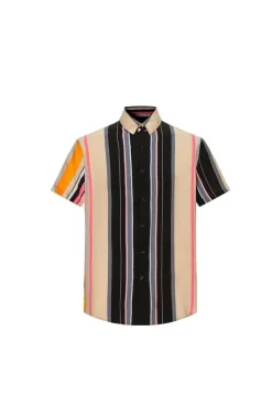 Chemise à rayure manches courtes