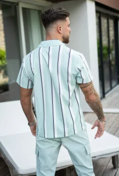 Chemise à rayure manches courtes