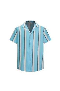 Chemise à rayure manches courtes