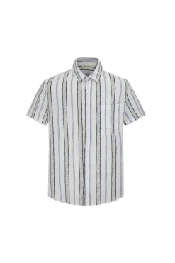Chemise à rayures avec poche