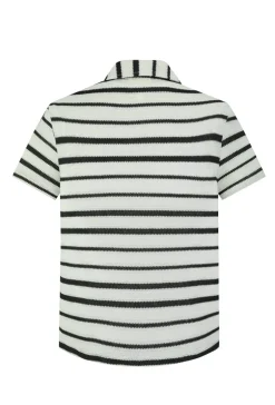 Chemise à rayures manches courtes