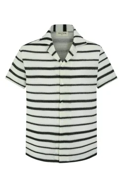Chemise à rayures manches courtes