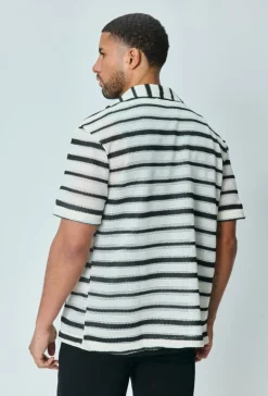 Chemise à rayures manches courtes
