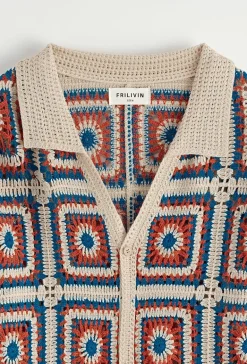 Chemise ajourée à boutons