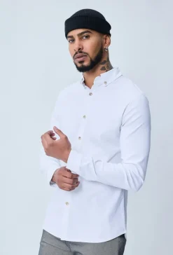 Chemise classique à boutons fantaisie