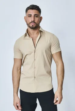 Chemise classique uni à manches courtes