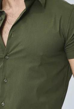 Chemise classique uni à manches courtes