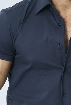 Chemise classique uni à manches courtes