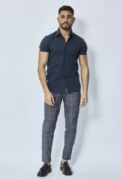 Chemise classique uni à manches courtes