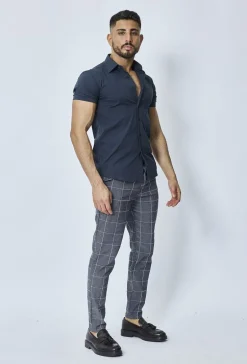 Chemise classique uni à manches courtes
