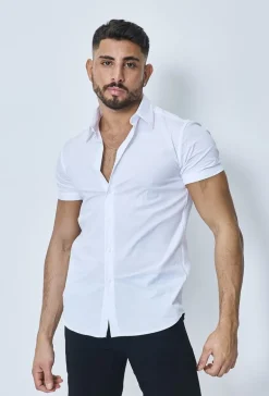 Chemise classique uni à manches courtes