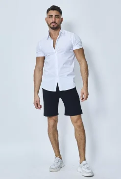 Chemise classique uni à manches courtes