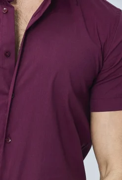 Chemise classique uni à manches courtes