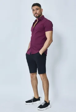 Chemise classique uni à manches courtes