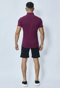 Chemise classique uni à manches courtes
