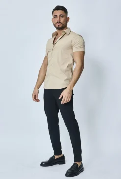 Chemise classique uni à manches courtes