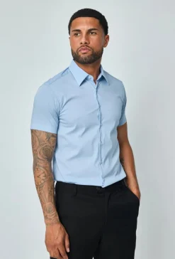 Chemise classique uni à manches courtes